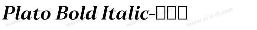 Plato Bold Italic字体转换